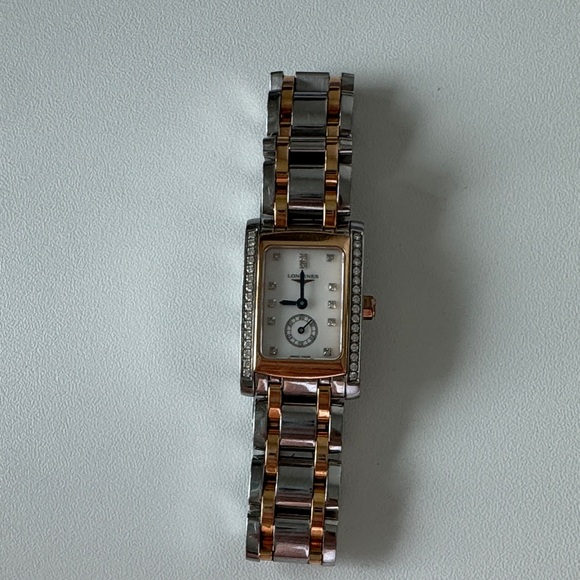 Longines Silver and Gold Watch with Diamonds - Picture 1 of 4